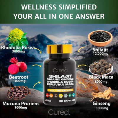 CURED® Pure 6 in 1 Shilajit Capsules