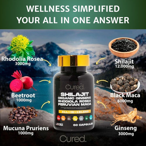 CURED® Pure 6 in 1 Shilajit Capsules