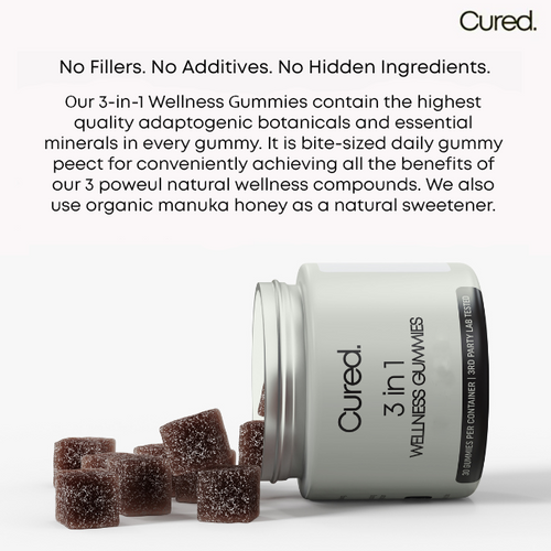 LABOR DAY - CURED® 3-in-1 Wellness Gummies