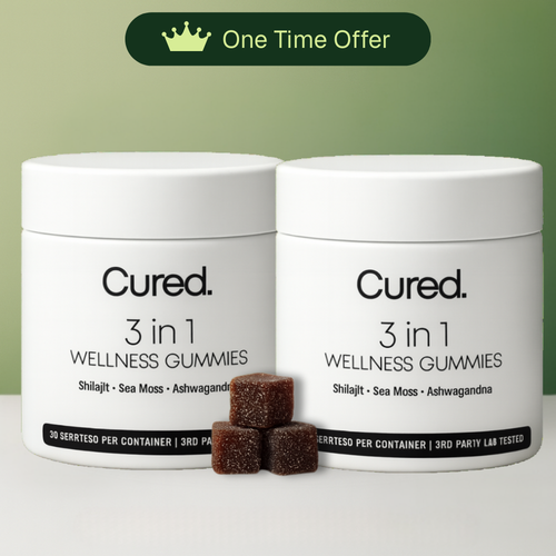 Cured 3-in-1 Wellness Gummies Pack of 2 (one time offer)