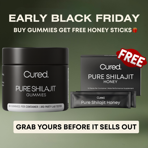 CURED® Pure Shilajit + Honey Sticks